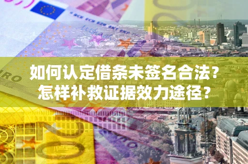 济南如何认定借条未签名合法？怎样补救证据效力途径？